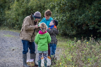 A family in the woods