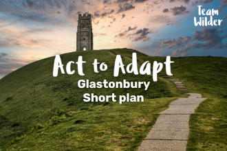 Act to Adapt banner GLASTONBURY