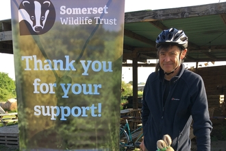 Cyclist ready to cycle for wildlife!