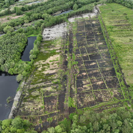 Drone Picture of Peatland Restoration Work - Summer 2024