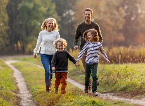 Image of a family enjoying a walk